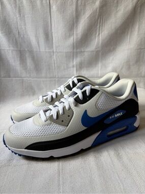 Nike Air Max 90 G White Royal Blue Black Golf Shoes Men's Size 12.5 DX5999 141
